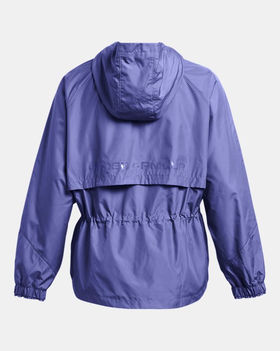 Women's UA Vanish Elite Woven Full-Zip Oversized Jacket in Purple image number 5